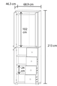 Bükreş No.2 Askılı 4 Çekmeceli 3 Raflı Bebek Odası Dolabı - 3