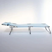 Kamp Yatağı Yastıklı Katlanır Şezlong Kampet Açık Mavi 1629 - 4