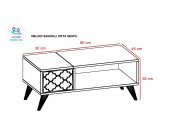 Melodi Sandıklı Orta Sehpa Ceviz-Beyaz - 3