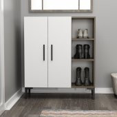 VİVA ÇOK AMAÇLI DOLAP, AYAKKABILIK CEVİZ-BEYAZ - 1