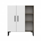 VİVA ÇOK AMAÇLI DOLAP, AYAKKABILIK CEVİZ-BEYAZ - 5