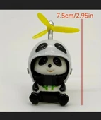Sevimli Panda Motosiklet Kaskı Süsü, Araba Gösterge Paneli Aksesuarı, Araç İçi Dekorasyon - 3