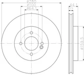 Bosch 0986479437  Fren Diski Ön Havalı Mini R55 R56 R57 R58 R58 34116774985 - 1