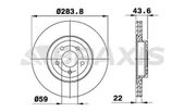 Braxis AE0078 Ae0078 Ön Fren Diski Diski Doblo Iıı Egea 1.3 1.6 2.0 10-alfa Romeo 147 156 5 Bijon 284mm 60658565 - 1