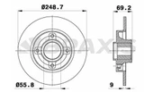 Braxis AE0055 Ae0055 Arka Fren Disk Aynası Sensör Halkası Iıe C4 C3 Picasso Ds3 C3 Iıı 207 P307 208 2008 1.4 16v 1.5 4249.32 - 1