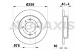 Braxis AE0464 Ae0464 Arka Fren Disk Aynası Hyundai Elantra 1.6 1.8 2.0 00-06 Lantra 90-95 258x3 Df4122 - 1