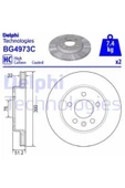 Delphi BG4973C FREN DİSKİ ARKA ÇİFTLİ PAKET VW AMAROK/CRAFTER 16 - 1