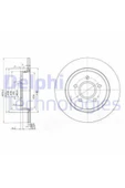Delphi BG3897C FREN DİSKİ ARKA (5D 280MM) FOCUS C MAX 03- - 1
