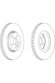 Ferodo DDF1607C -1 FREN DİSKİ ÖN ADET SMAX 10-VOLVO S60 10- S80 07 - 1
