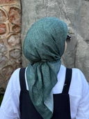 Pamuklu Soft İnci Desen Eşarp-Mint Yeşil - 5