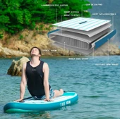 2 Yıl Garantili Hitabay Sup Paddle Board 335x84cm Şişme Sörf Tahtası D-ring Kamera Bağlantı Full Set thumbnail 6