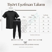 Unisex Jumpman Baskılı Tasarım Tişört ve Eşofman Takımı - 2