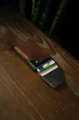 BİDERİ ASPENDOS HAKİKİ DERİ MAGSAFE MEKANİZMALI KARTLIK TABA - 3