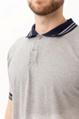Hornet Polo Tişört - Şeritli Yaka ve Kol Detaylı Erkek Polo Tişört Şık Tasarım thumbnail 5