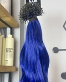 HairPim 100% İnsan Saçı Rainbow (0.8 Gr) Mavi 50 Adet 70 Cm Yeni Nesil Kaynak Saç HP363 - 2