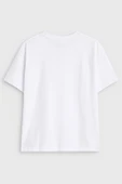 Kadın Bisiklet Yaka Basic Düz Kısa Kollu T-shirt - 3