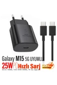 EXENAR Samsung Galaxy M15 Uyumlu Şarj Aleti ve Kablosu 25W Hızlı Şarj Type-C thumbnail 1