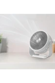 EXENAR Portatif Masaüstü Şarjlı 360° Dönen Vantilatör Mini Fan Şarjlı Soğutucu 3 Kademe 1200 mAh Klima - 2