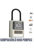 EXENAR 3600 Mah Oto Araç Hava Kompresörü Şarjlı Araç Lastik Pompası / Motosiklet / Scooter / Bisiklet - 1