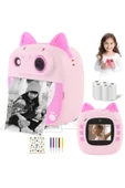 EXENAR Print Camera Çocuk Fotoğraf Makinesi Dijital HD Video Kamera Anlık Termal Resim Kağıt Baskılı Yazıcı - 1