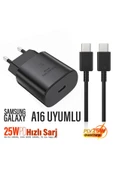 EXENAR Samsung Galaxy A16 Uyumlu Şarj Aleti ve Kablosu 25W Hızlı Şarj Type-C thumbnail 1