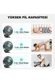 EXENAR Masaüstü Şarjlı Mandallı 360° Dönen Mini Fan Vantilatör Şarjlı Klipsli Soğutucu 3 Kademe 8000 RPM - 5