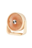 EXENAR Portatif Masaüstü Şarjlı 360° Dönen Vantilatör Mini Fan Şarjlı Soğutucu 3 Kademe 1200 mAh Klima - 8