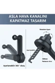 EXENAR Araç Torpido Havalandırma Klipsli Telefon Tutucusu 360° Dönebilir Akrobat Darbeye Dayanıklı Tutacak - 6