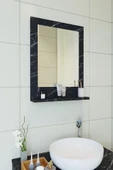 makbulce Safir Banyo Aynası Dresuar 45x60 Mermer Raflı Banyo Aynası - 2