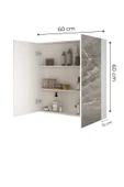 ARS GRUP MOBİLYA Home Lavabo Dolabı Aynalı Lavabo Dolabı Banyo Dolabı Raflı Dolap Ars 6060 - 4