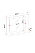 makbulce Yakut Dresuar,60x45 Mermer Raflı Banyo Aynası - 3