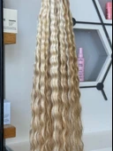 Mikro Kaynak Professional 100% İnsan Saçı (0.8 Gr) Perma Kumlama Platin Röfle 50 Adet 70 Cm HP369 - 2