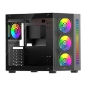 James Donkey Stark S800 4xARGB Temperli Cam ATX Siyah Gaming (Oyuncu) Kasa - 1