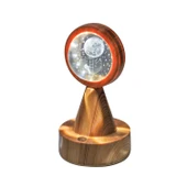 Cam Küre Işıklı Renk Değiştiren Küre Standlı Pilli Usbli Ay - 1