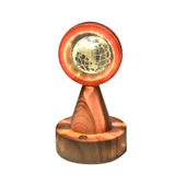 Cam Küre Işıklı Renk Değiştiren Küre Standlı Pilli Usbli Dünya - 1