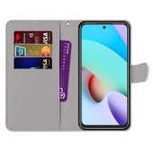 Xiaomi Redmi 10 PU Deri Kılıf - Çizgili Desen - Ayakkabı Kedisi - 4