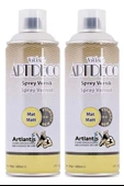 Mat Akrilik Vernik 400 ml Sprey 2 Adet Kalıcı Şeffaf Koruma İç ve Dış Mekan Çizilmeye Karşı Dayanıklı Kalıcı - 1
