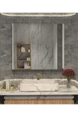 makbulce Berlin Çif Kapaklı Aynalı Banyo Dolabı MDF - 2