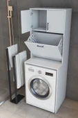 makbulce Yasemin Kirli Çamaşır Sepetli Çamaşır Makinesi Dolabı - 1