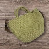 KADIN EL EMEĞİ SAMAN RENGİ HASIR ÇANTA thumbnail 3