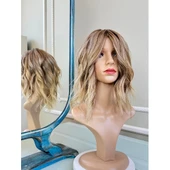 Kadınca Peruk %100 İnsan Saçı Ombre Röfle 7 Ton Ciltsiz Özel Dikim PR752 - 1