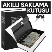 Kitap Görünümlü Anahtarlı Gizli Kasa  Para, Takı ve Değerli Eşyalar için Güvenli Saklama Kutusu - 1