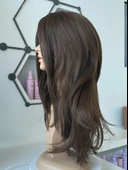 Kadınca Peruk Geliştirlmiş Vip Seri Mat Kahve Peruk PR758 - 2