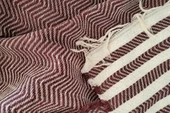 Aksu Summer Line Çok Amaçlı Örtü Pike Koltuk Örtüsü 170x220 Bordo - 5