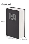 Kitap Görünümlü Anahtarlı Gizli Kasa  Para, Takı ve Değerli Eşyalar için Güvenli Saklama Kutusu - 5