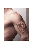 Süpertrend İlüstratif  Şeytan Geyik Desen Tattoo Geçici Dövme Şablonları Kına Kalıpları - 2