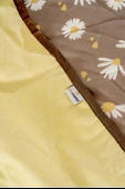 Rivaİstanbul Kahve Papatyalı Çift Kişilik Pamuklu Kapitone Pike & Çok Amaçlı Yatak Örtüsü - 6