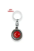 Kruvazör Damla Türk Bayraklı Anahtarlık - 1