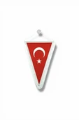 Kruvazör Türk Bayrağı Üçgen Flama 20x30 cm - 1