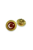 Kruvazör Yuvarlak Bayrak Rozet Sarı - 1